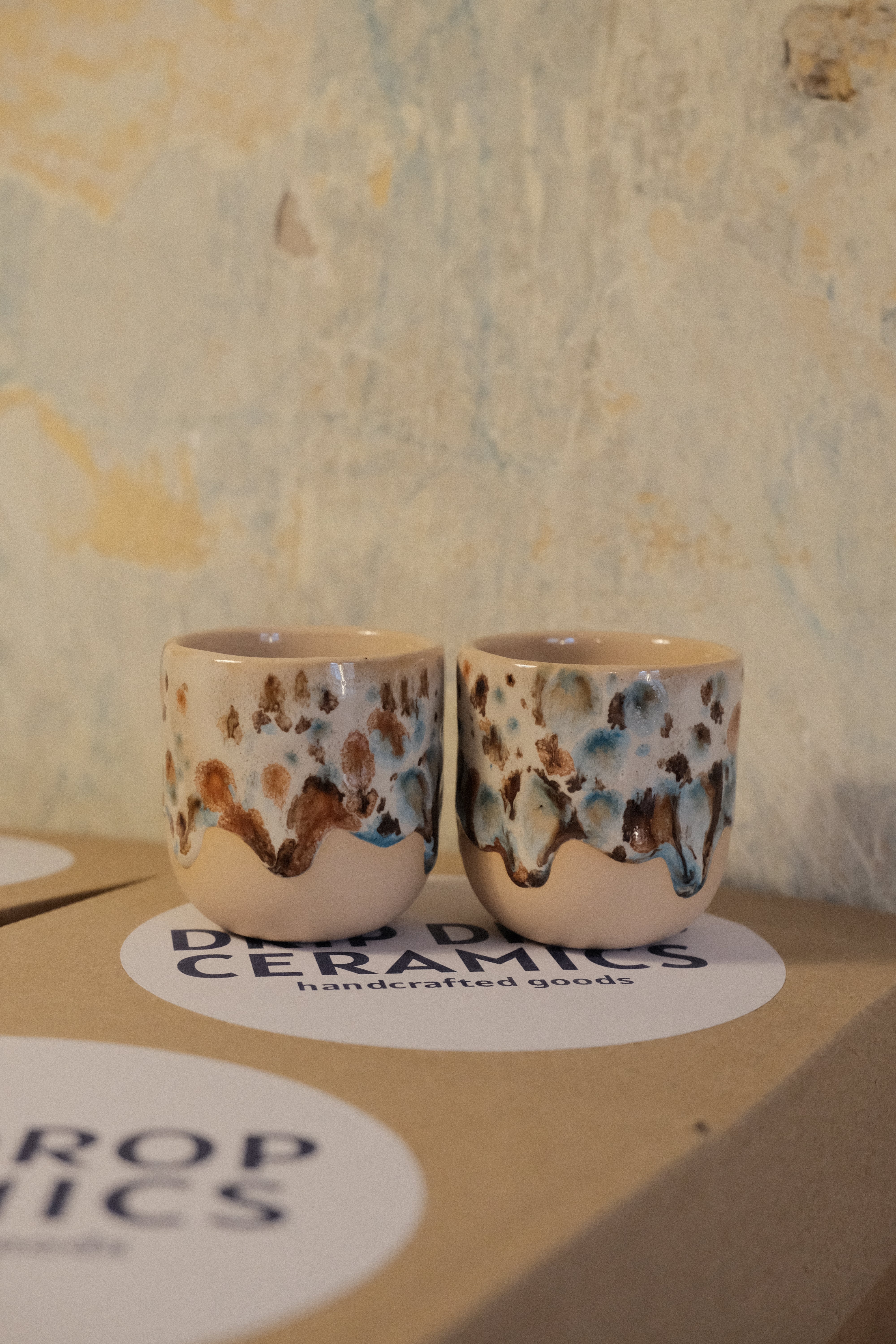 2er Set Espresso Mocca Marble Mug
