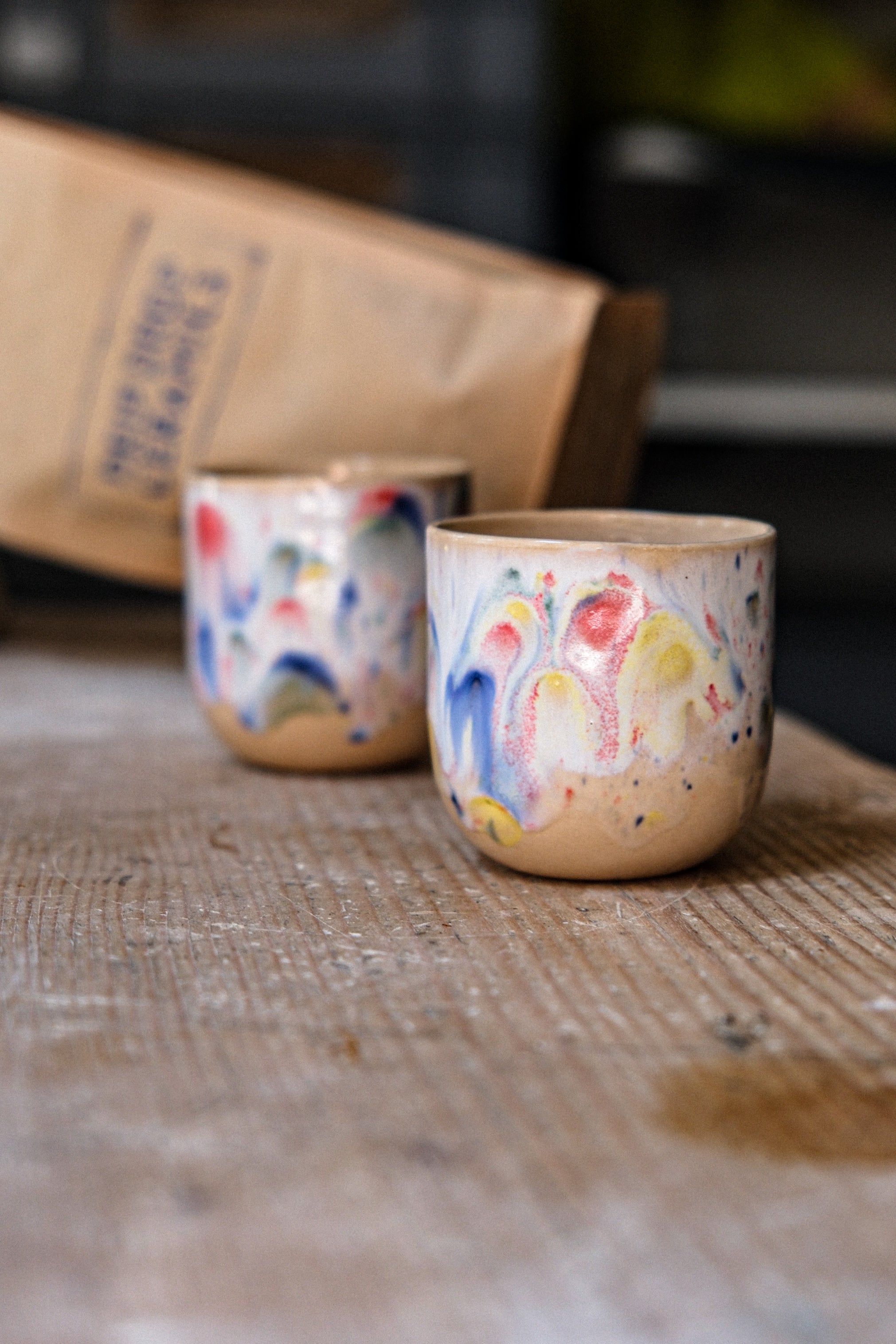 2er Set Espresso-Mugs Confetti